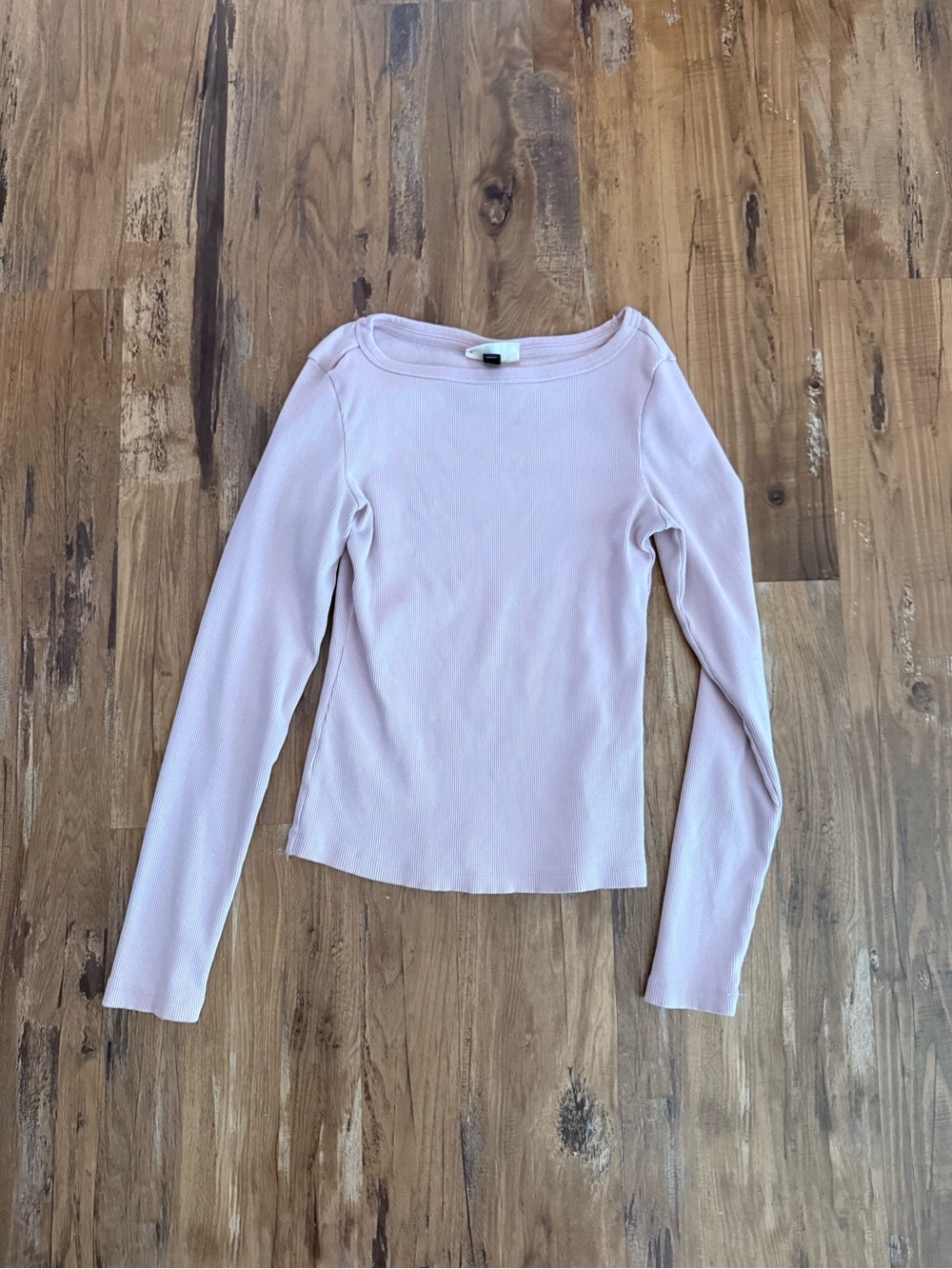 Universal Thread Pink Ribbed Long Sleeve Top